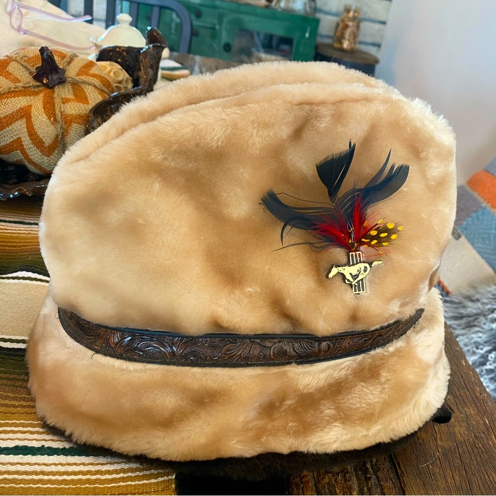 Vintage United Hatters Faux Fur Fedora Medium Unisex Hat Octoberfest Halloween